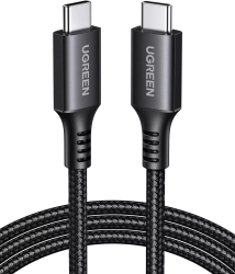 Cablu Ugreen USB-C la USB-C, 60W, PowerDelivery Fast Charging, 2m, Negru/Gri 