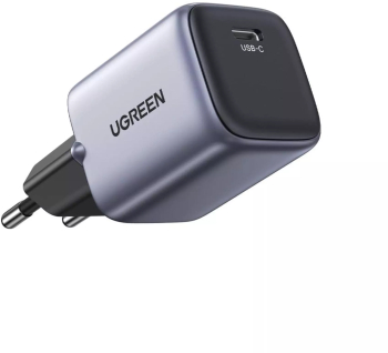 Incarcator retea Ugreen Nexode Mini 20W, GaN, USB-C, PD, Gri 