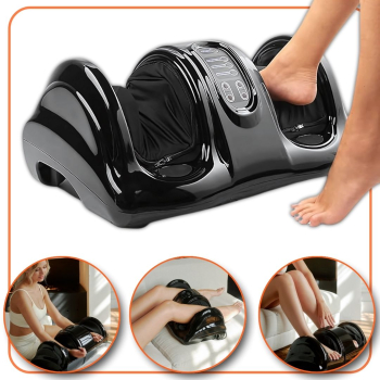 Aparat de masaj electric pentru picioare gambe si antebrate ZENET ZET-763 3D shiatsu cu functie de incalzire 
