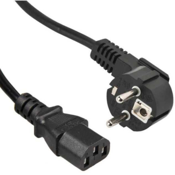 Cablu de alimentare PC 1.8m tata 90 la mama 3x0.75mm2 negru 