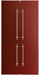 Frigider side by side ILVE Nostalgie 539 litri burgundy/gold 