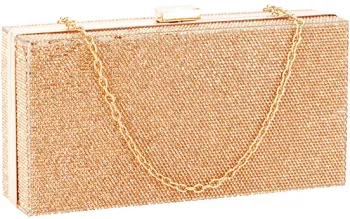 Geanta clutch sampanie cu pietricele BRS-5052 05 