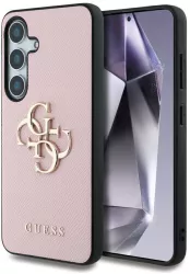 Husa pentru Samsung Galaxy S25 Plus - Guess Hardcase 4G Grained Big and Classic Logo GUHCS25MPGT4MBP - Pink 