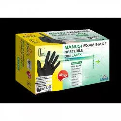 Manusi examinare latex nepudrate Minut marimea L negre