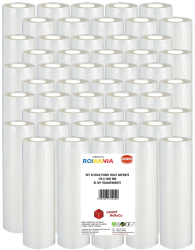 Set 50 role pungi vidat gofrate dimensiuni 150x5000 mm transparente grosime 85 microni preparare sau depozitare Sous Vide 