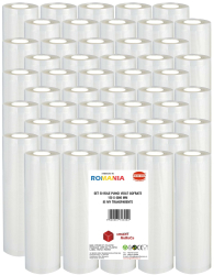 Set 50 role pungi vidat gofrate dimensiuni 150x6000 mm transparente grosime 85 microni preparare sau depozitare Sous Vide 