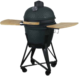 Gratar ceramic cu carbuni si termometru integrat H.Koenig Japanese Kamado BBQ 21& Ø 55 cm verde 