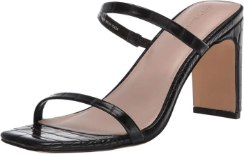 Sandale cu toc pentru femei The Drop Avery 2 curele negru 41 - OUTLET 