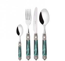 Set 24 tacamuri Casa Bugatti - Rinascimento Old-silver verde 