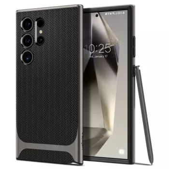 Husa pentru Samsung Galaxy S24 Ultra - Spigen Neo Hybrid - Gunmetal 