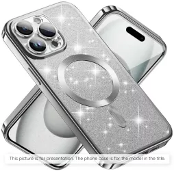 Husa pentru Samsung Galaxy S25 - Techsuit Luxury Glitter MagSafe - Silver 