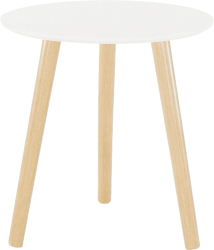 Masuta auxiliara Pamino 42 cm alb si natural
