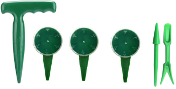 Set 6 unelte pentru gradinarit dimensiuni diferite plastic verde