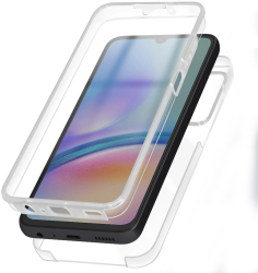 Husa integrala pentru Samsung A05s Full Body protectie Fata si Spate din silicon si plastic Hard Shell 360° Transparenta 