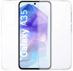 Husa integrala pentru Samsung A35 Full Body protectie Fata si Spate din silicon si plastic Hard Shell 360° Transparenta 