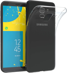 Husa pentru Samsung Galaxy J6 Plus din silicon Ultrasubtire 0.3mm Design Minimalist Transparenta 