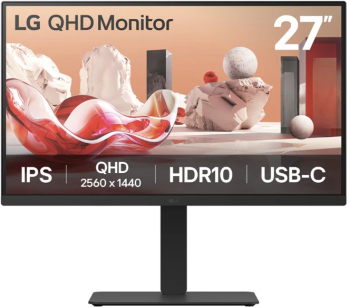 Monitor LG 27" 100Hz IPS 5ms 27BA75QB-B QHD 2560x1440 HDMI DisplayPort Boxe Pivot negru