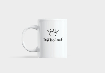 Cana alba personalizata Best husband INOVATIX® . 330 ml 
