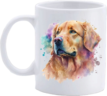 Cana alba personalizata Golden Retriever INOVATIX® . 330ml
