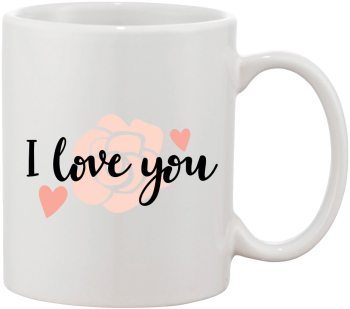 Cana alba personalizata I love you 5236 INOVATIX® . 330ml 