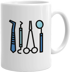 Cana alba personalizata medic stomatolog 2 INOVATIX® . 330ml 