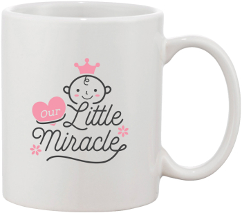 Cana alba personalizata OUR LITTLE MIRACLE INOVATIX® . 330ml 
