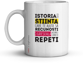 Cana alba personalizata pentru profesoara de istorie INOVATIX® . 330ml 