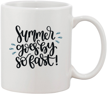 Cana alba personalizata Summer goes by so fast INOVATIX® . 330ml 