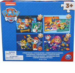 Patrula Catelusilor Puzzle 4in1 Din Lemn 