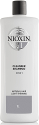 Sampon impotriva caderii parului Nioxin System 1 pentru par natural 1000 ml 