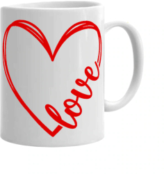 Cana alba personalizata Colectia Valentines Day Love Model 1 INOVATIX® . 330ml