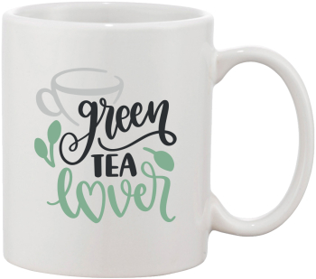 Cana alba personalizata Green tea lover INOVATIX® . 330ml 