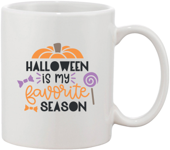 Cana alba personalizata Halloween is my favorite season INOVATIX® . 330ml 