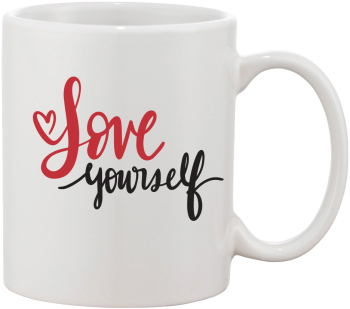 Cana alba personalizata Love yourself INOVATIX® . 330ml 