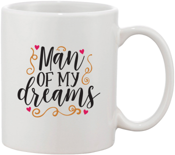 Cana alba personalizata Man of my dreams INOVATIX® . 330ml 