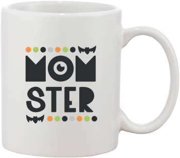 Cana alba personalizata Monster INOVATIX® . 330 ml 