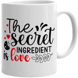 Cana alba personalizata The secret ingredient is love INOVATIX® . 330ml 