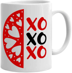 Cana alba personalizata XOXO INOVATIX® . 330ml 