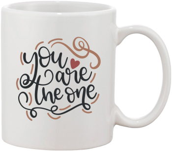 Cana alba personalizata You are the one INOVATIX® . 330ml 