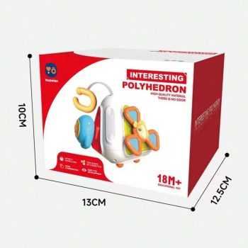 Cub Poliedru Interactiv cu 4 Activitati Senzorial 18 luni + 