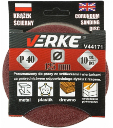 Disc abraziv 125mm P40 10buc V44171 Verke 
