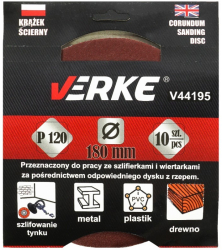 Disc abraziv 180mm P120 10buc V44195 Verke 