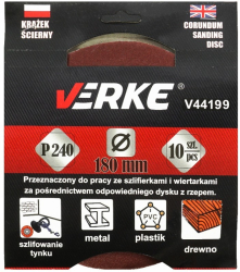 Disc abraziv 180mm P240 10buc V44199 Verke 