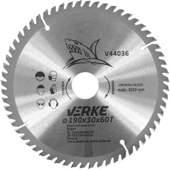 Disc de taiere lemn 140x22.2 mm V44036 Verke 