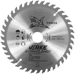 Disc de taiere lemn 150 x22 2 mm V44016 Verke 