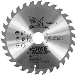 Disc de taiere lemn 190x30 mm V44035 Verke 