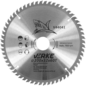 Disc de taiere lemn 200x32 mm V44041 Verke 
