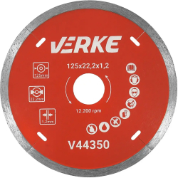 Disc diamantat pentru beton 125x22 2x1 2 mm V44350 Verke 