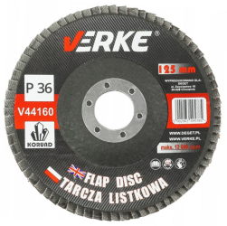 Disc slefuire metal si lemn 125mm P36 V44160 Verke 