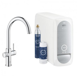 Baterie bucatarie cu sistem de filtrare apa crom Grohe Blue Home 31455001 
